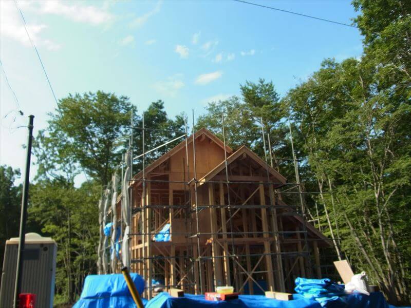 那須別荘新築工事 木構造