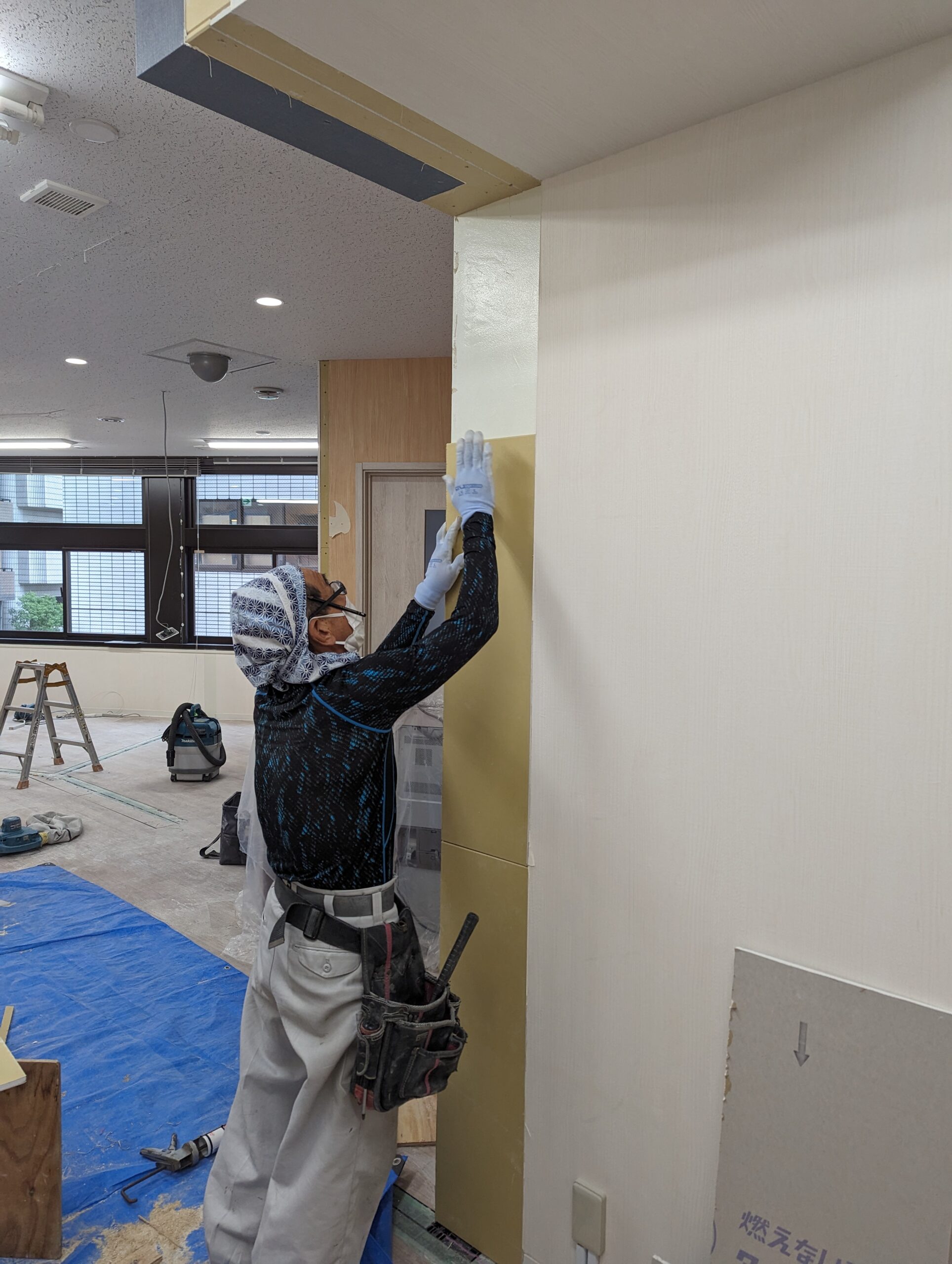 神奈川県横浜市桜木町　店舗間仕切り壁解体及び復旧工事 復旧後