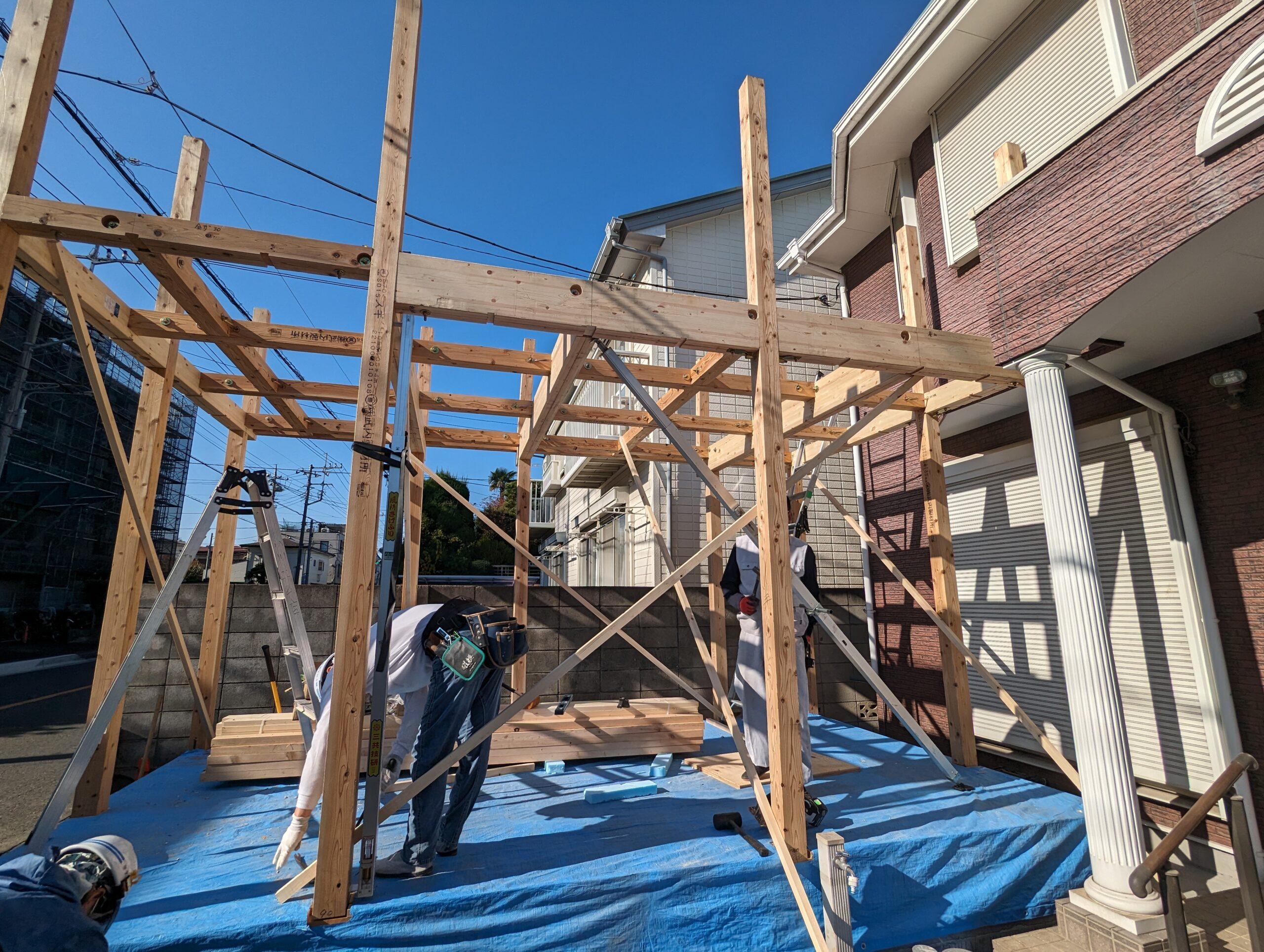 T邉様邸 増改築工事 木工事1
