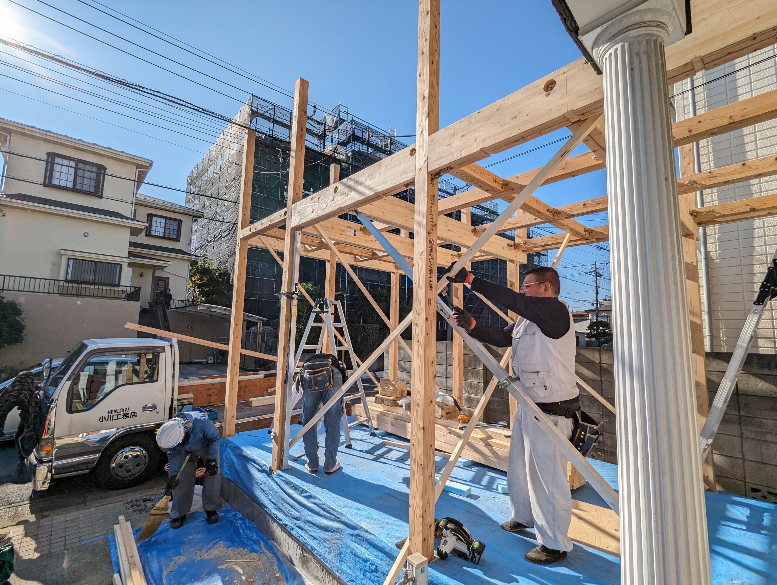 T邉様邸 増改築工事 木工事1
