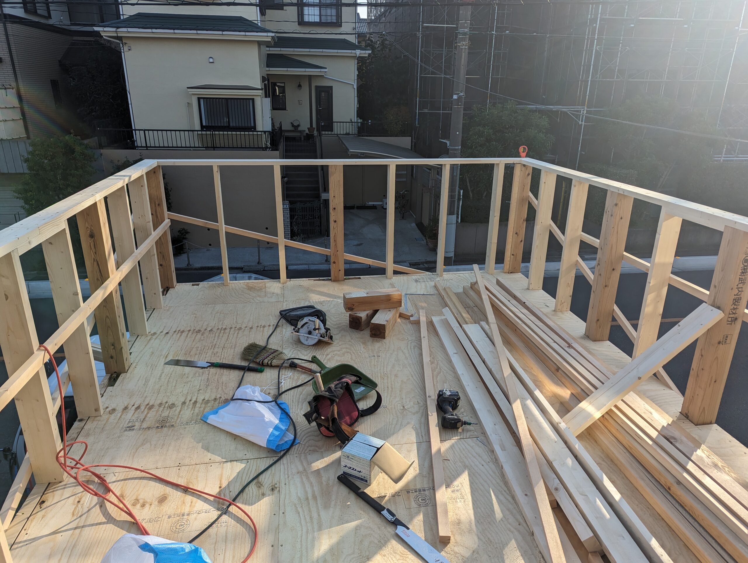 T邉様邸 増改築工事 木工事1