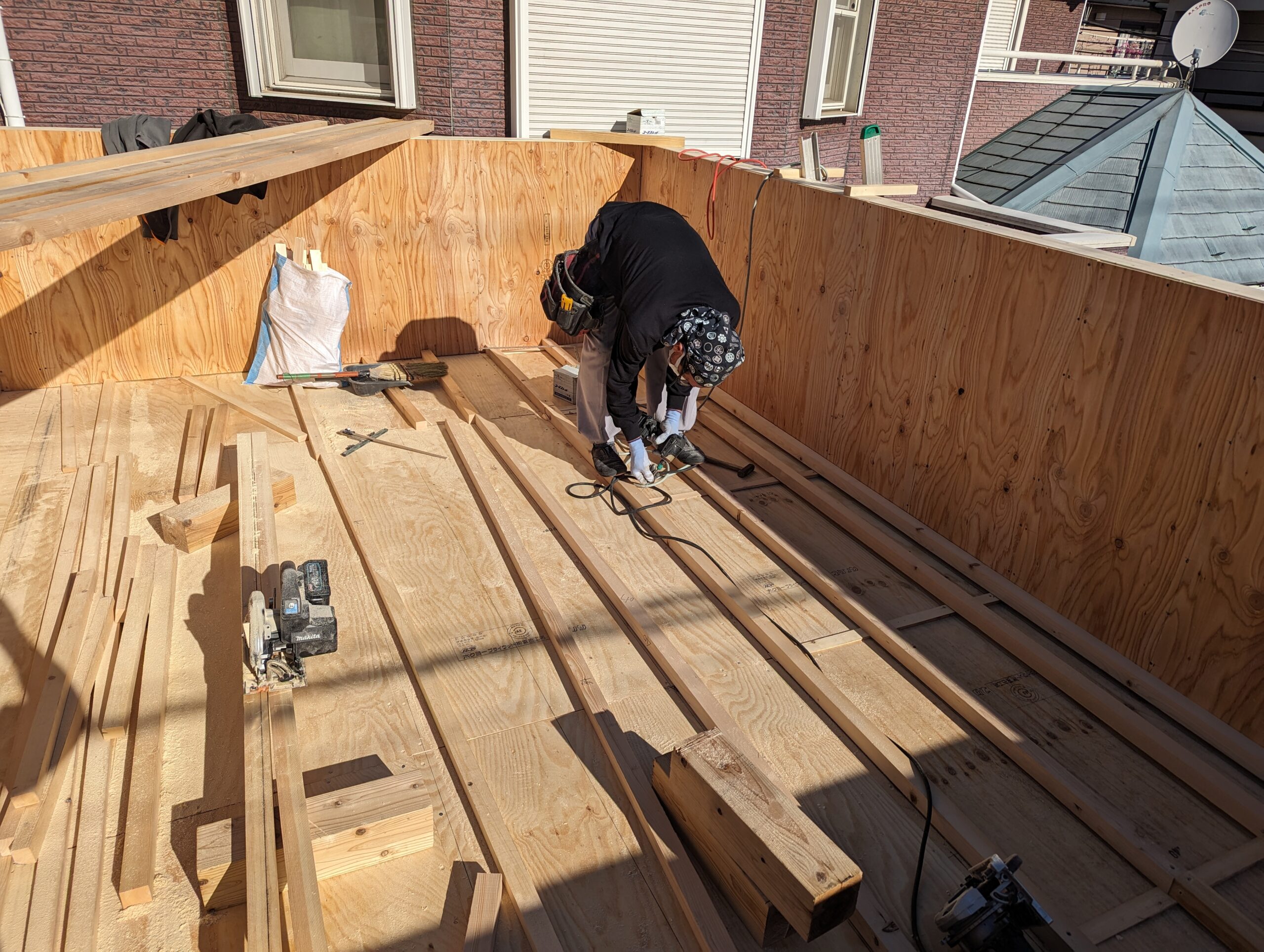 T邉様邸 増改築工事 木工事1