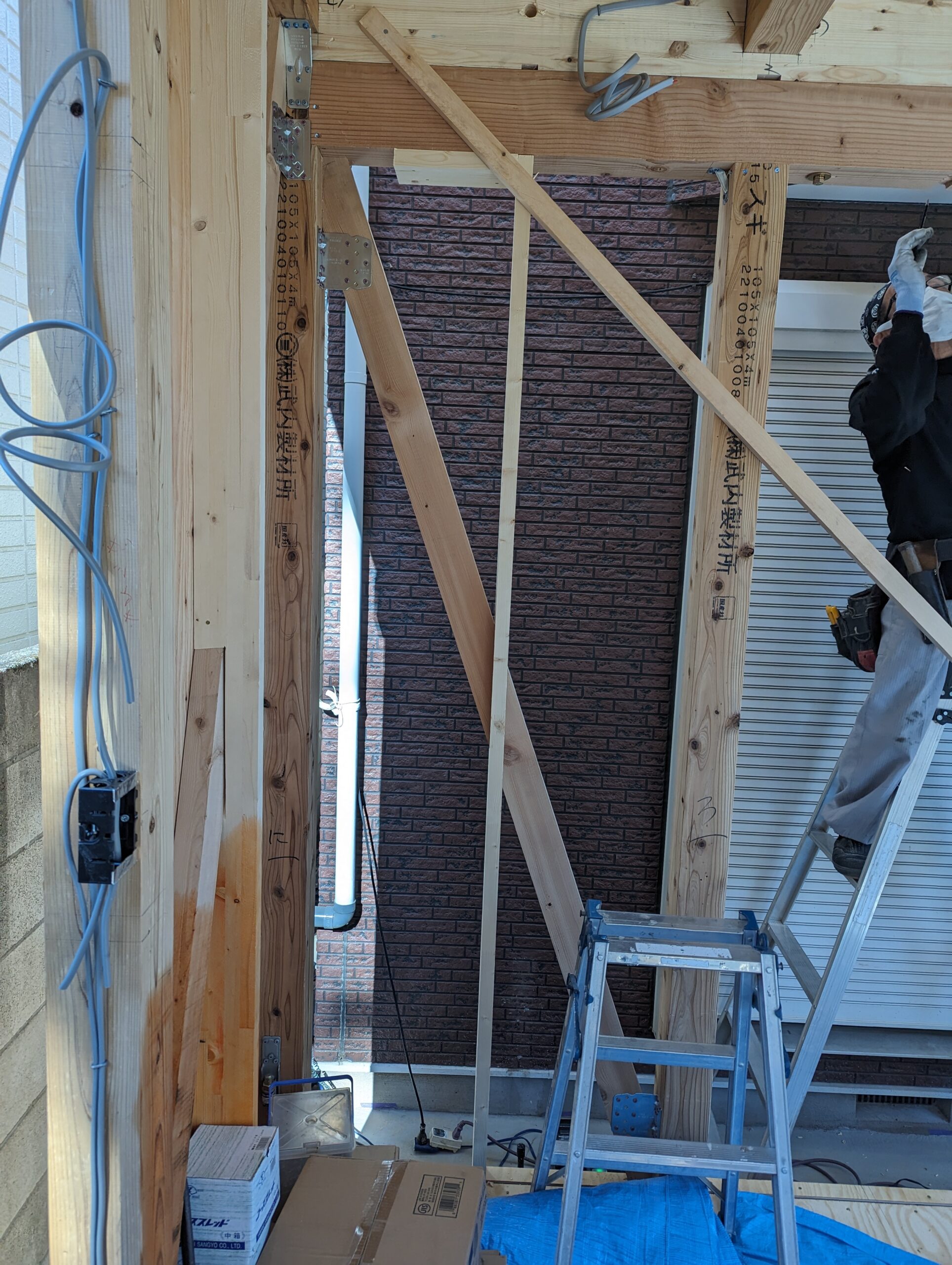 T邉様邸 増改築工事 木工事1