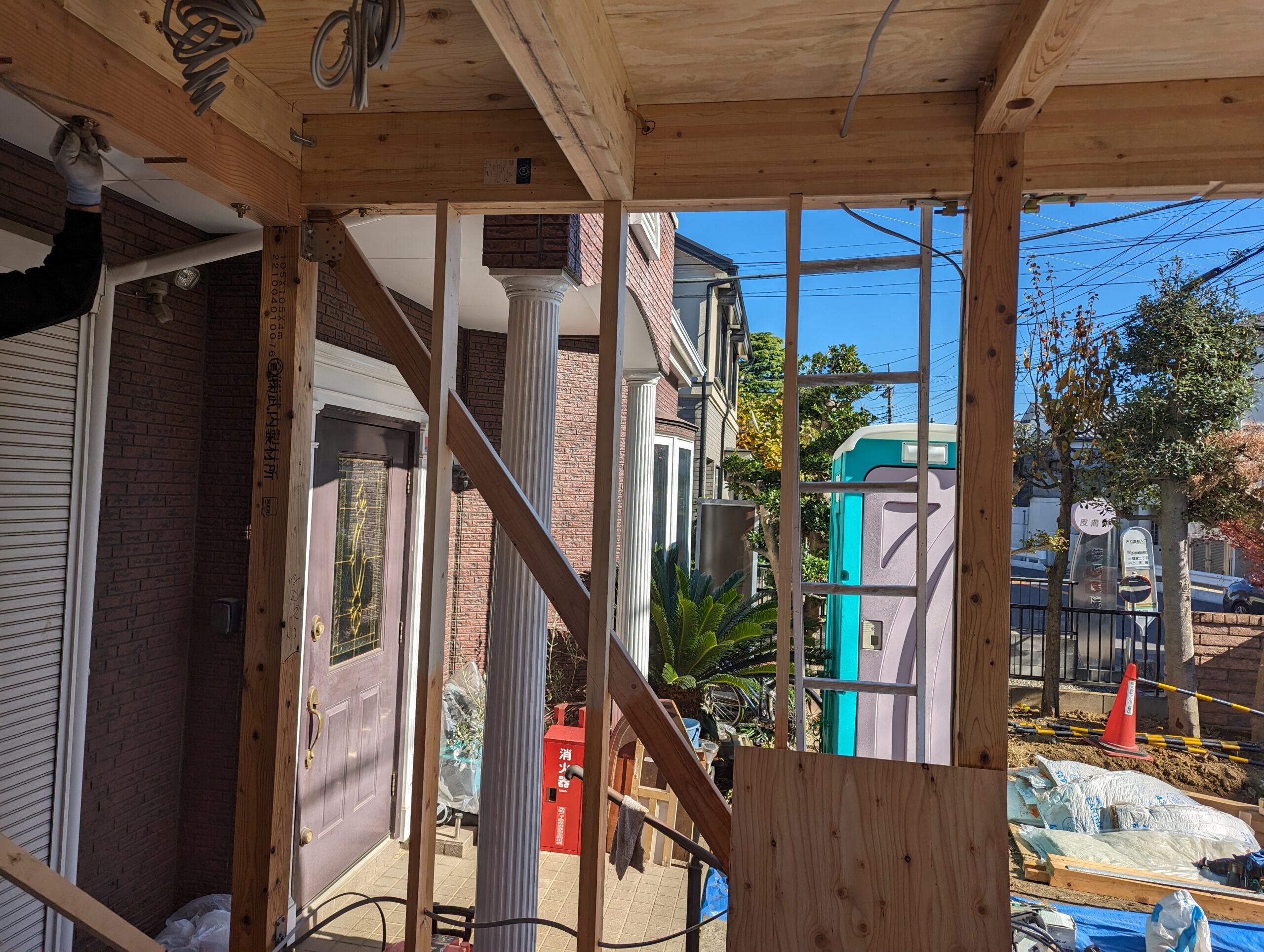 T邉様邸 増改築工事 木工事1