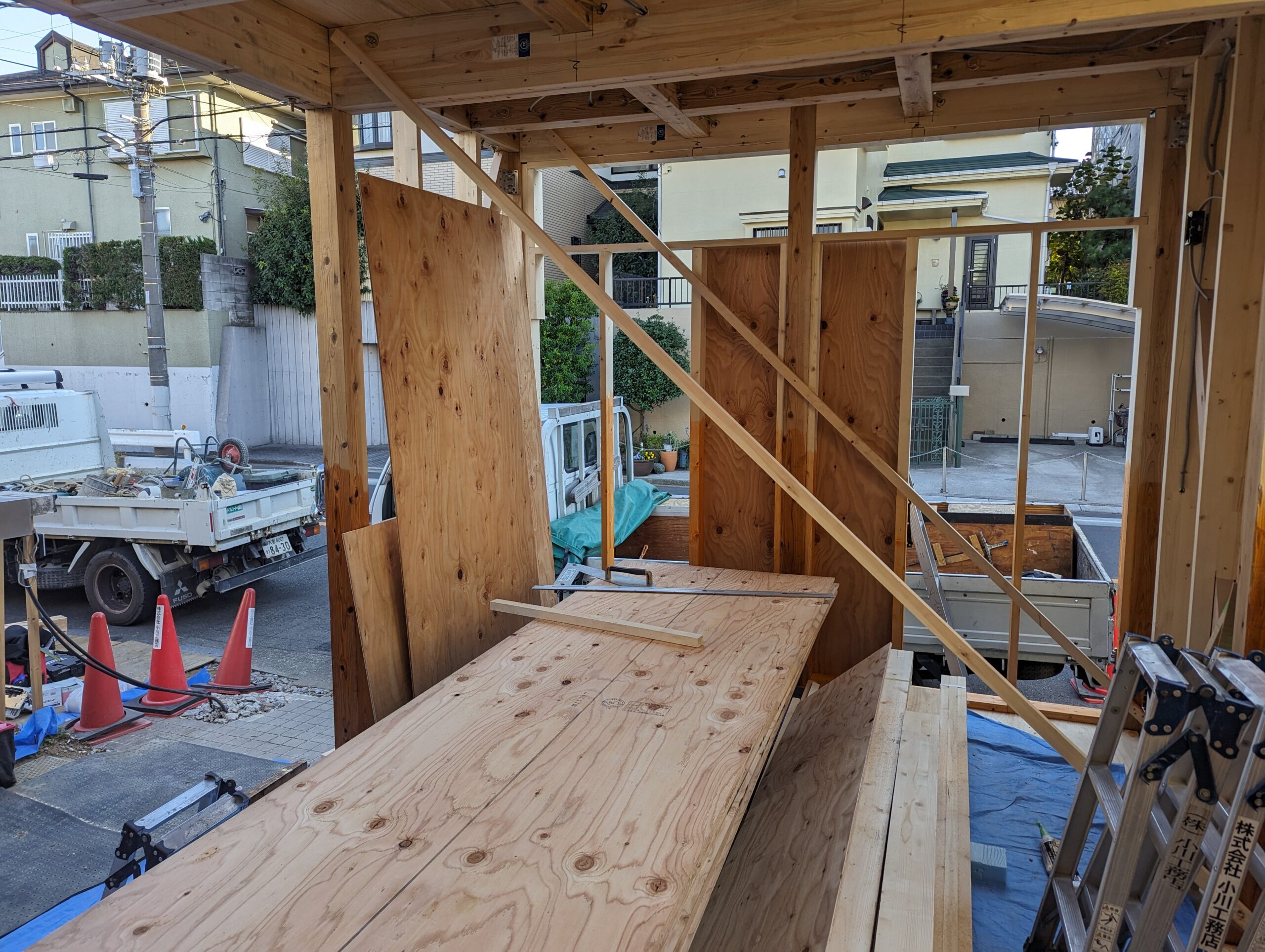 T邉様邸 増改築工事 木工事1