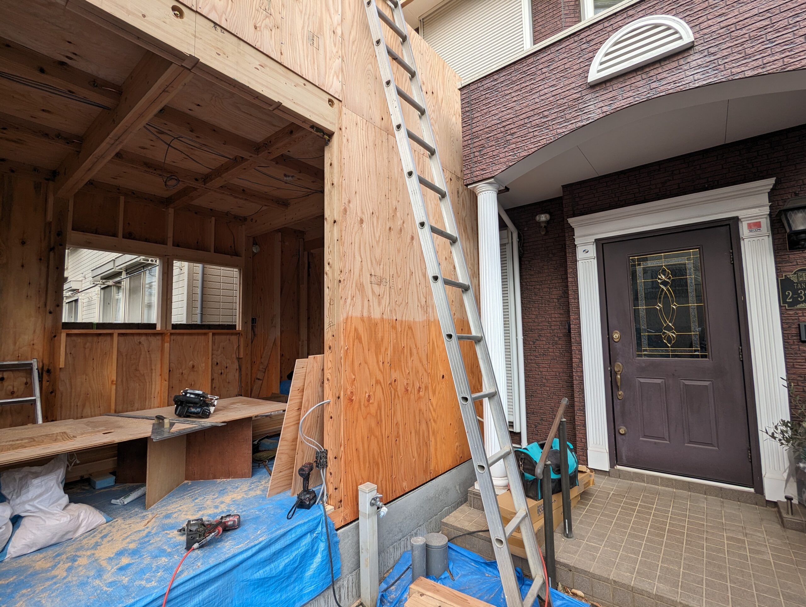 T邉様邸 増改築工事 木工事1