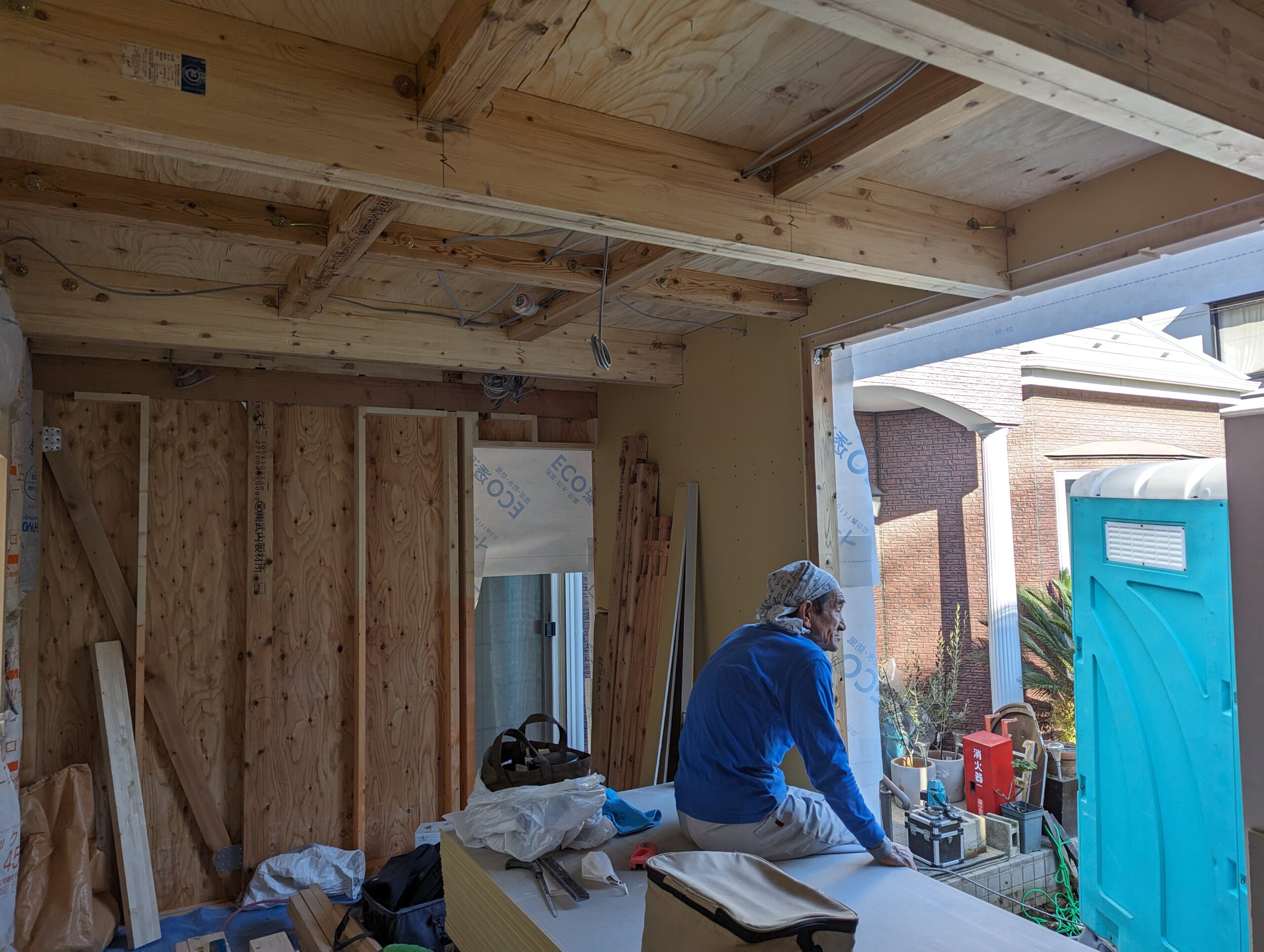 T邉様邸 増改築工事 木工事1