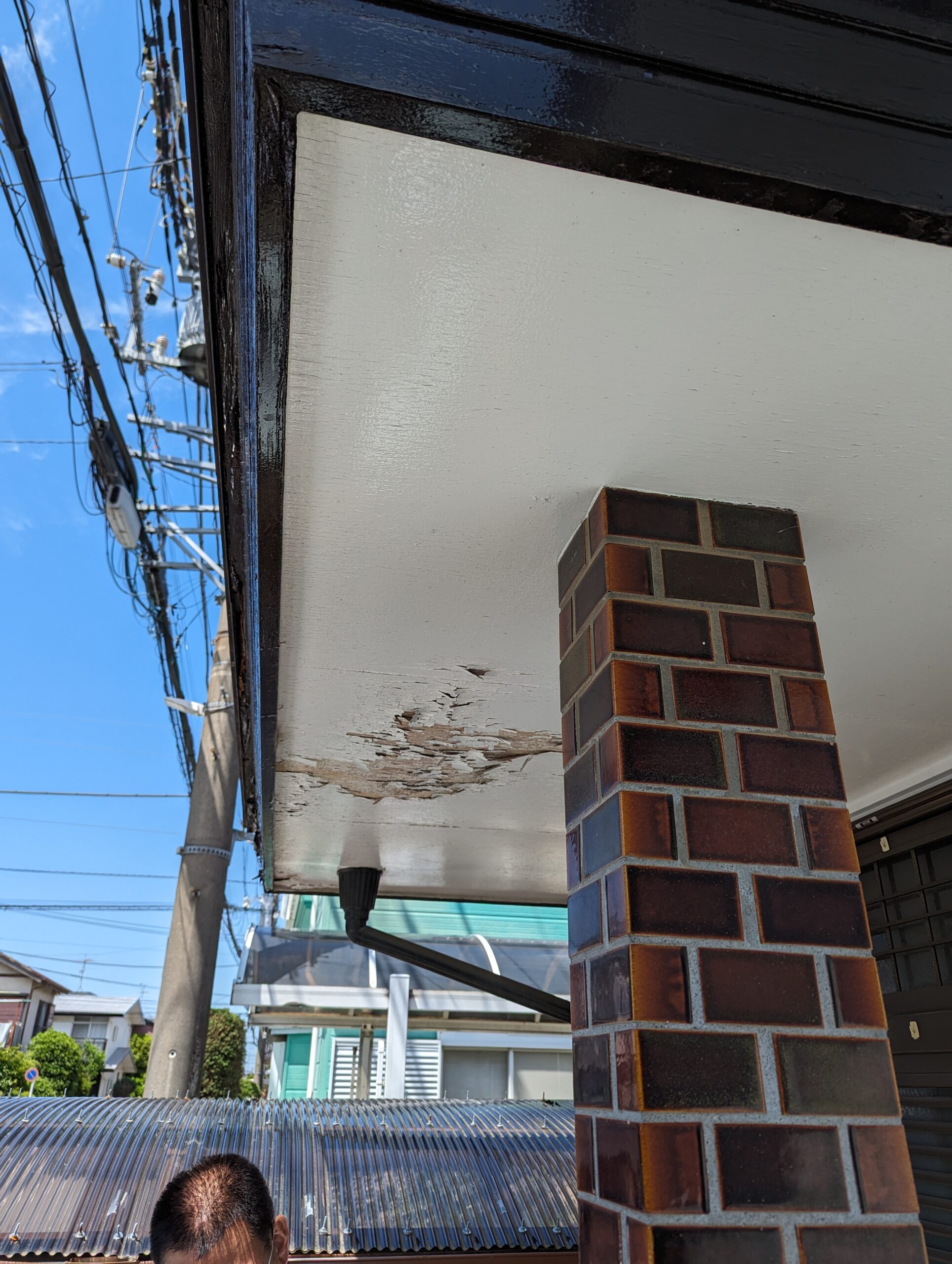 H山様邸 軒天補修及び塗装工事　軒天工事