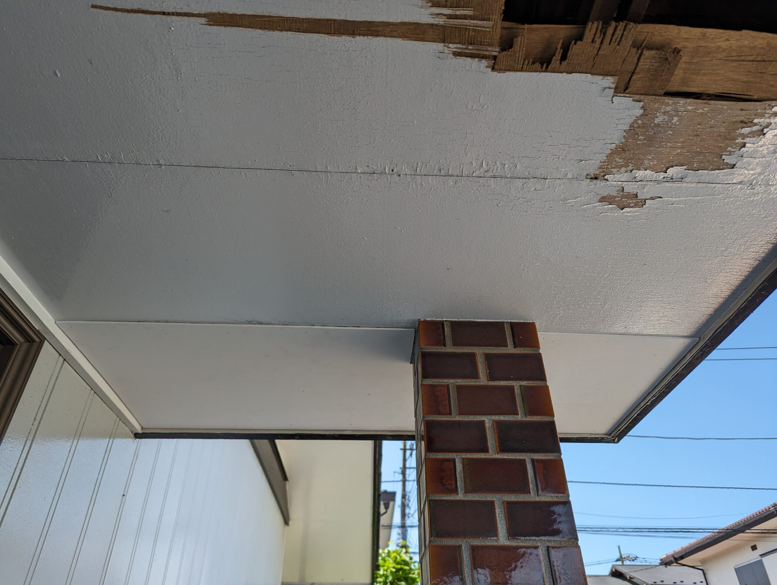 H山様邸 軒天補修及び塗装工事　軒天工事