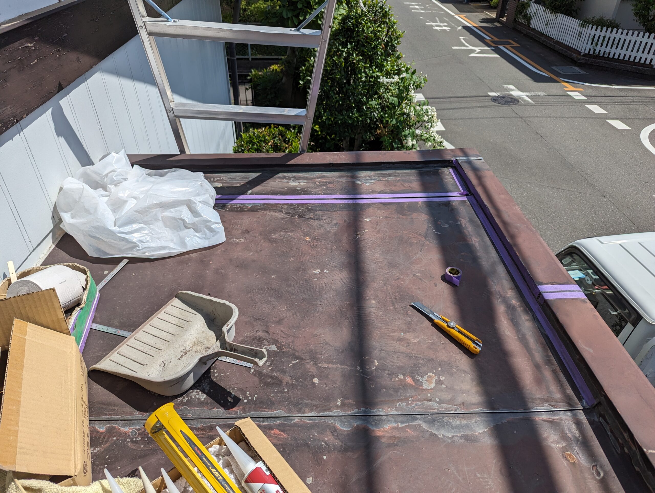 H山様邸 軒天補修及び塗装工事　コーキング工事