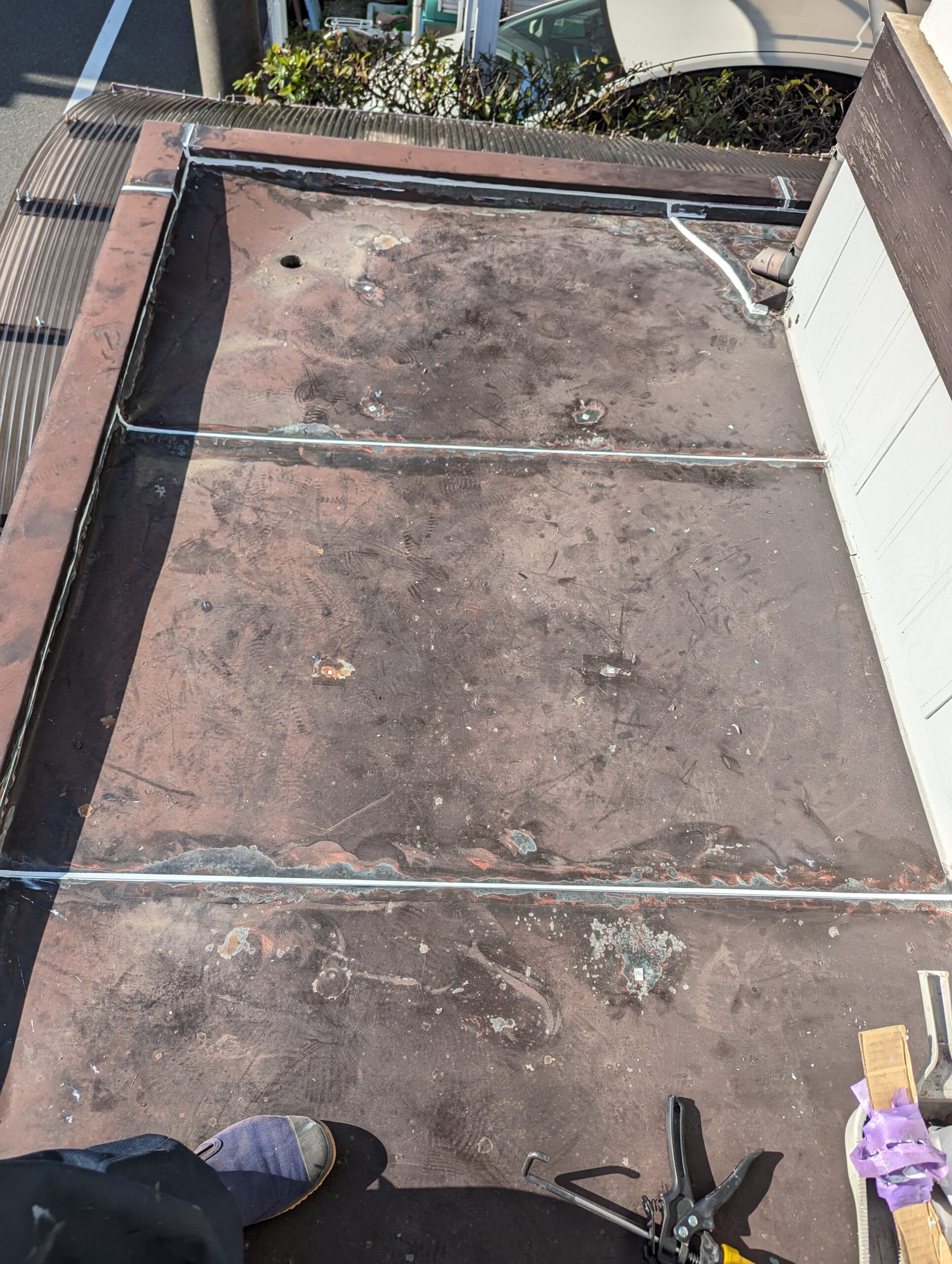 H山様邸 軒天補修及び塗装工事　コーキング工事