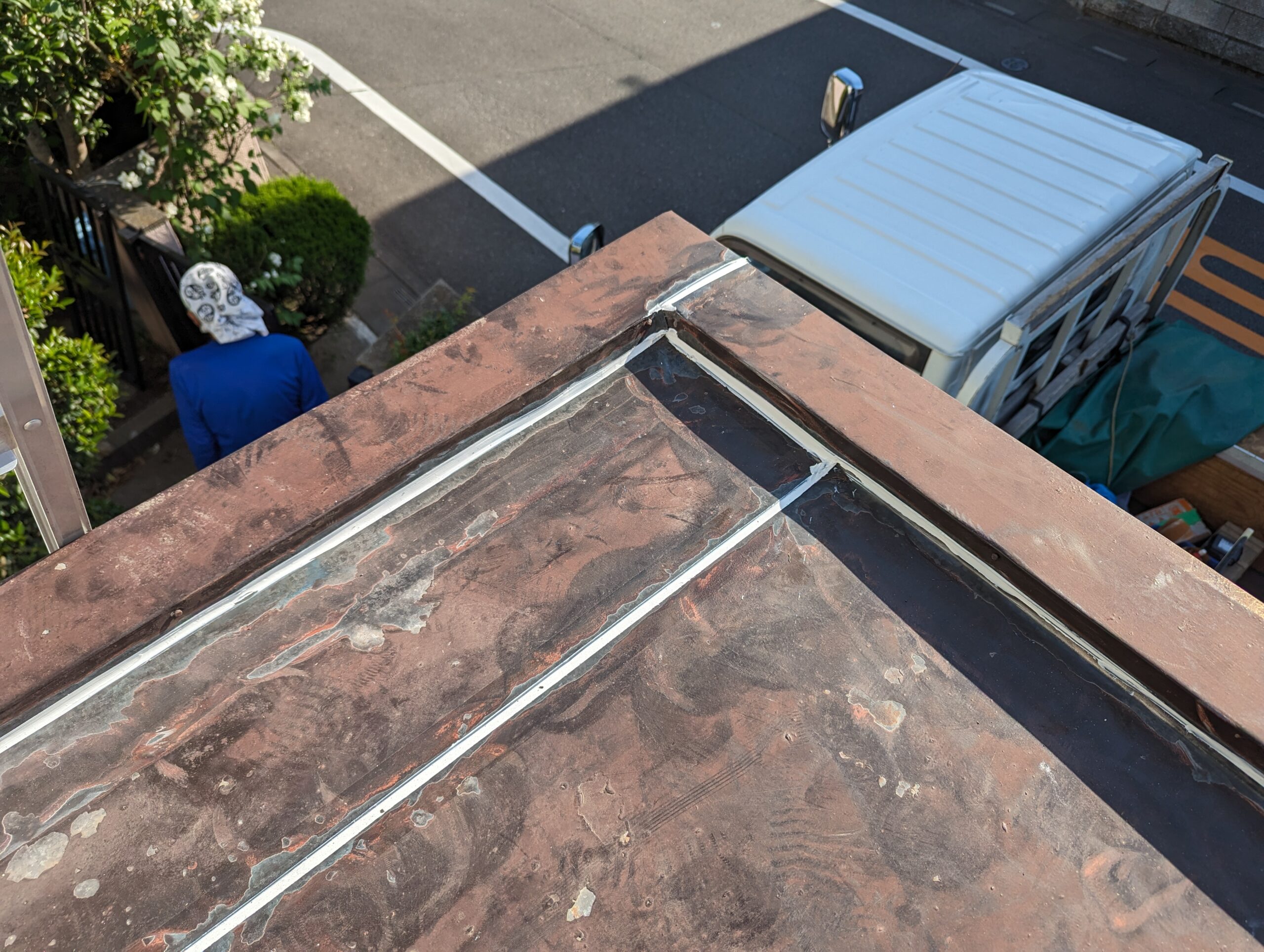 H山様邸 軒天補修及び塗装工事　コーキング工事