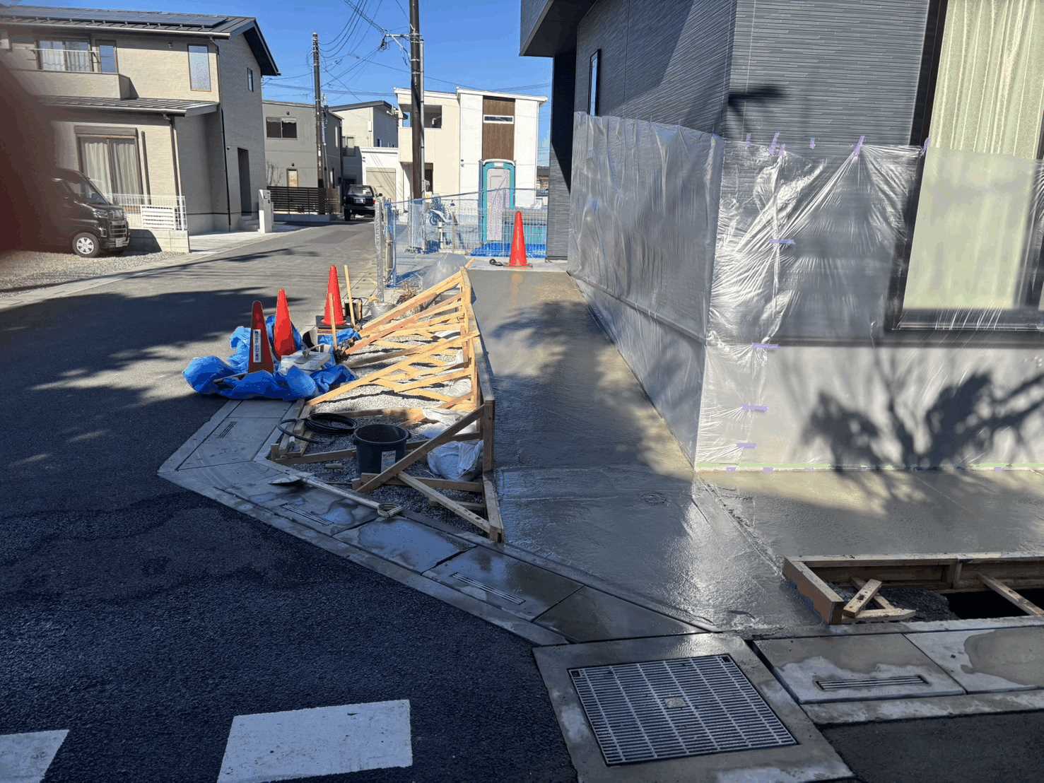 I様邸 外構工事　スロープ工事