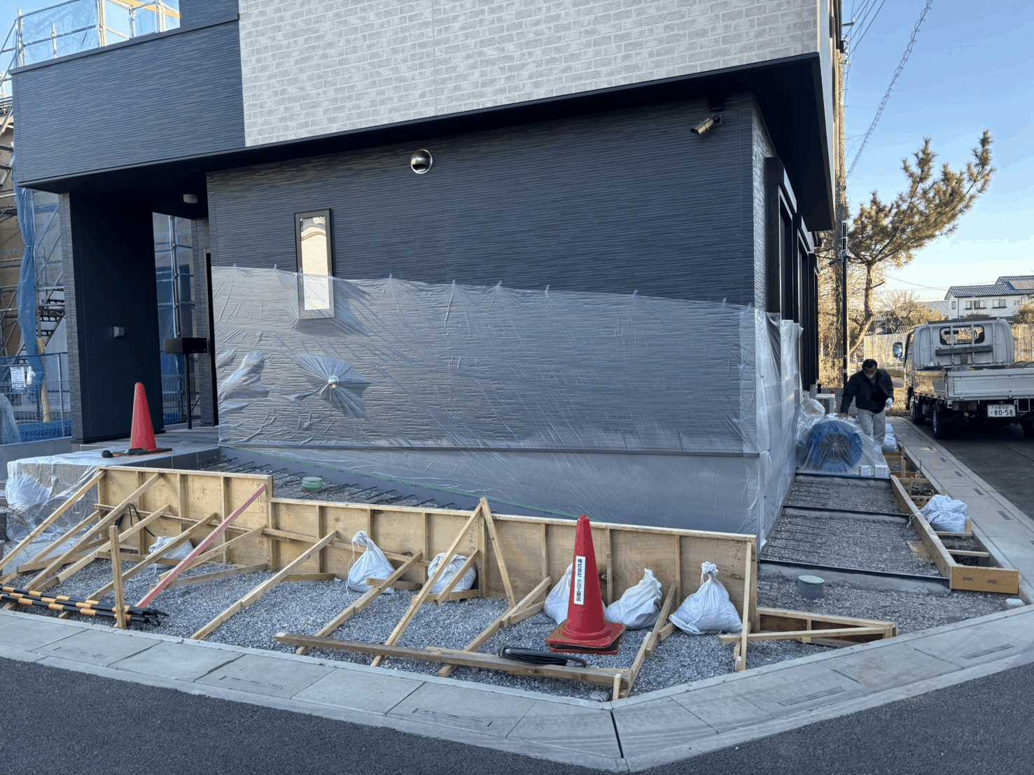 I様邸 外構工事　スロープ工事