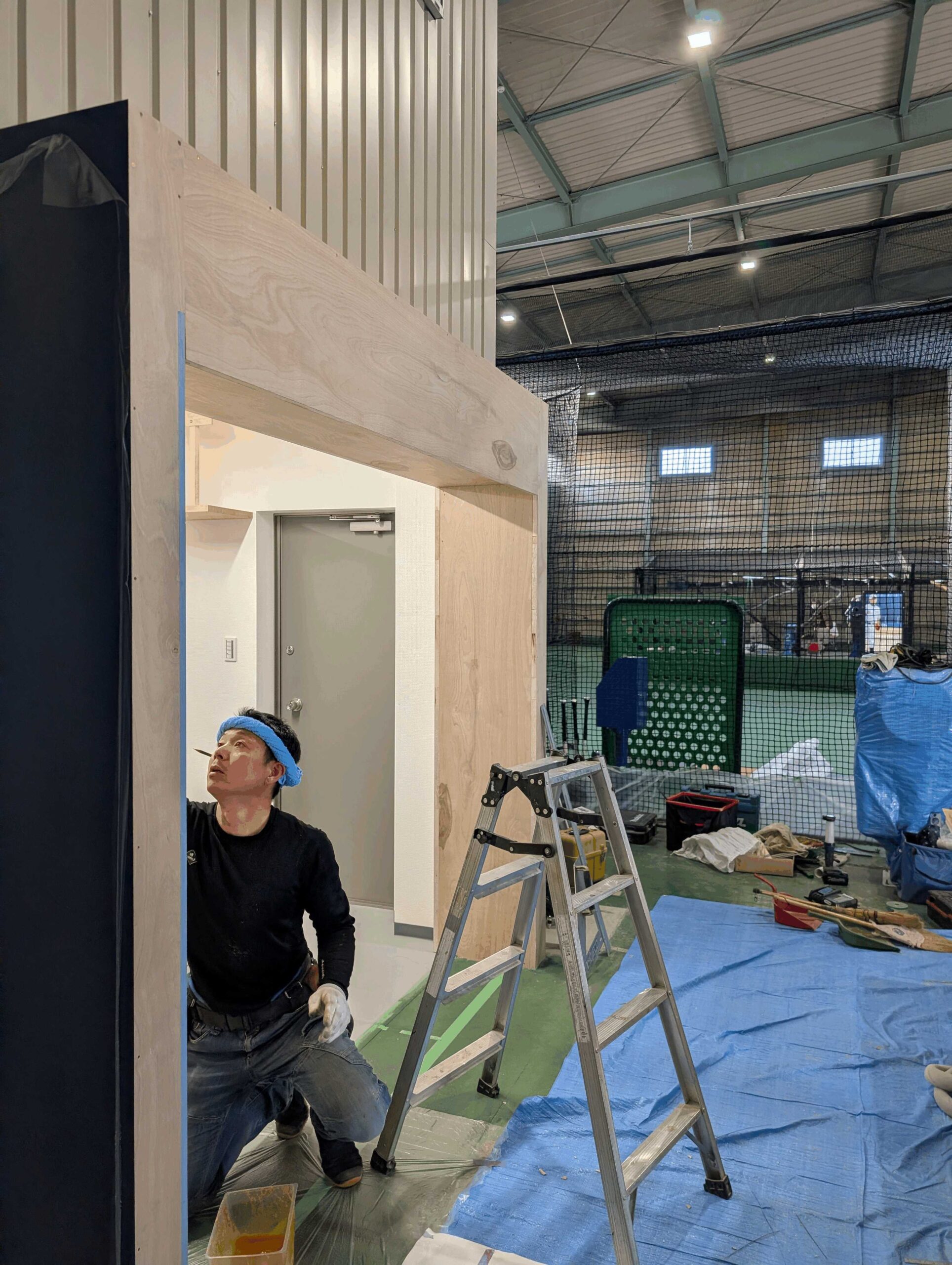 バッティングゾーン秋ヶ瀬改装工事　受付造作工事