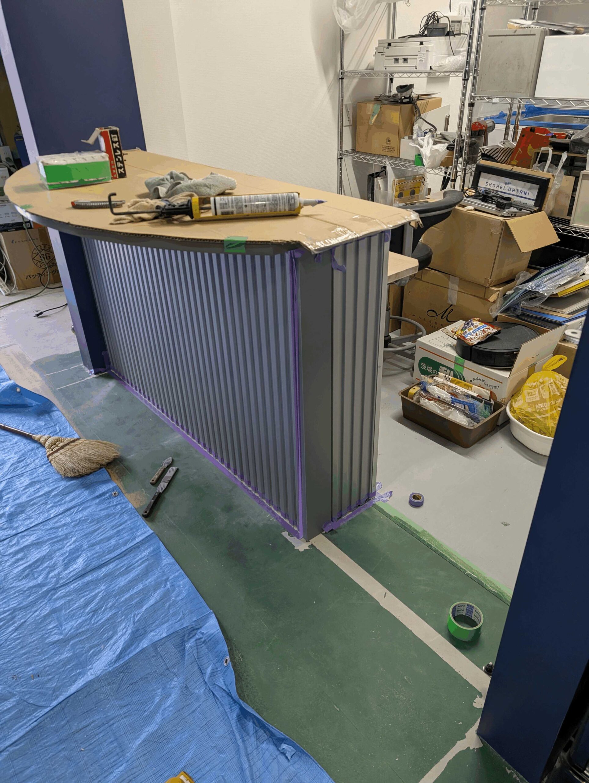バッティングゾーン秋ヶ瀬改装工事　受付造作工事