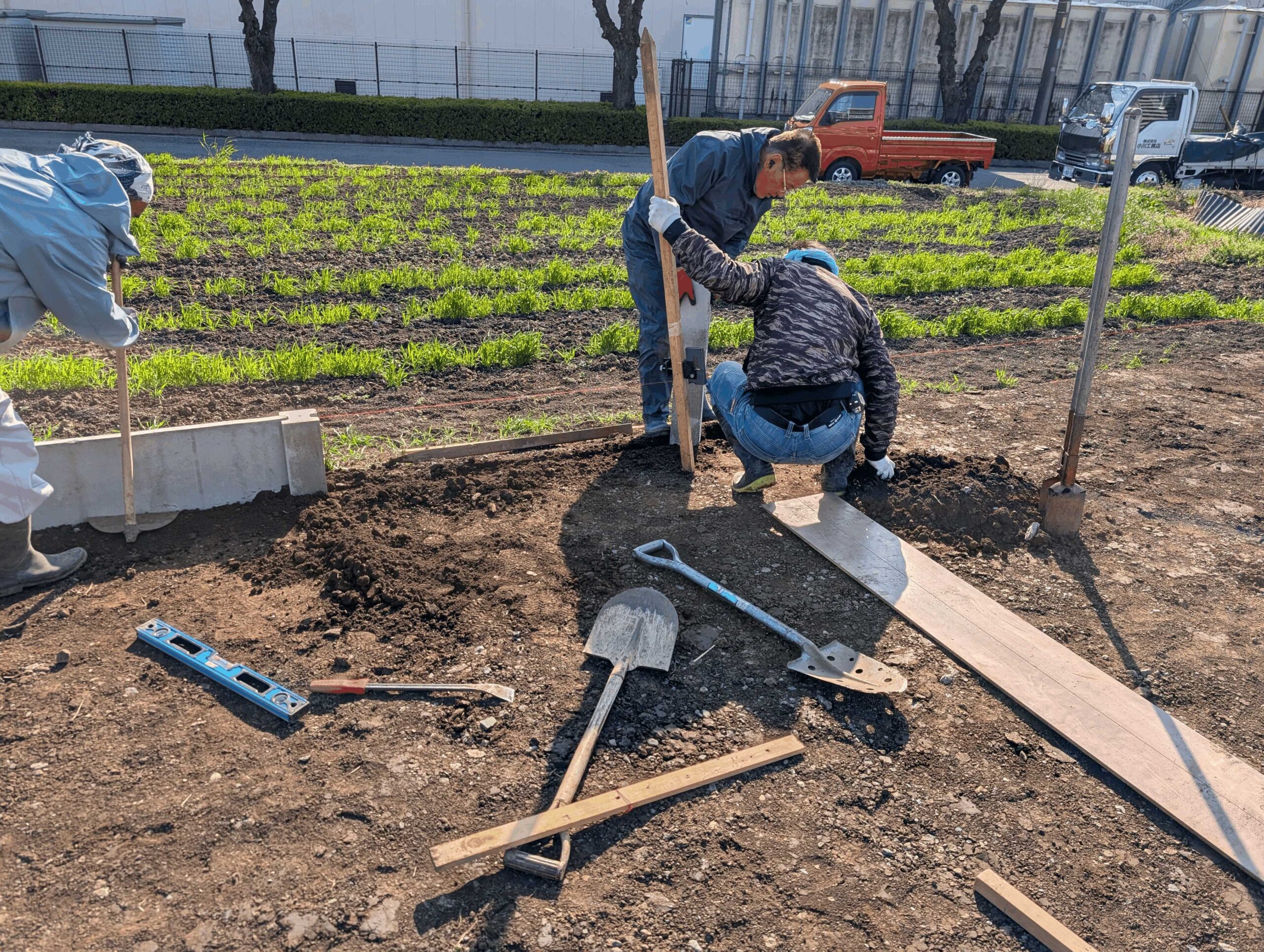 下大久保防草シート工事　万年堀工事