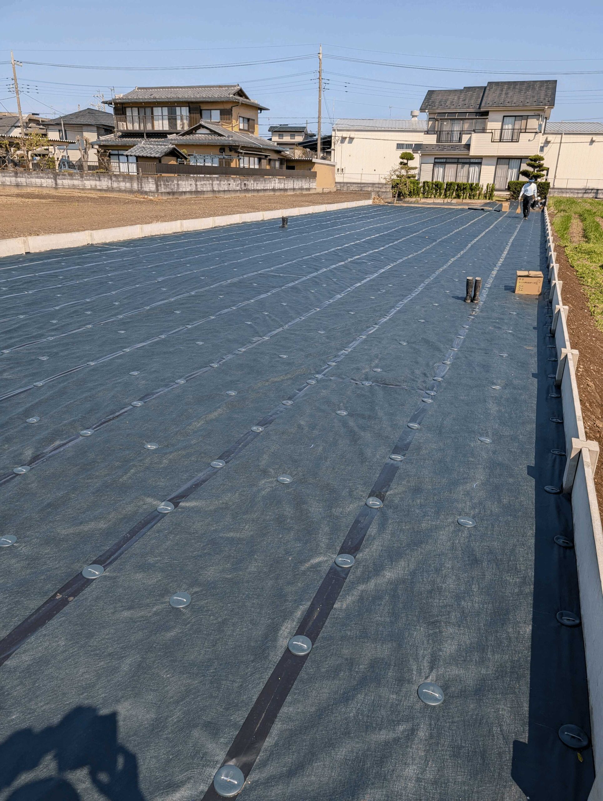 下大久保防草シート工事　防草シート工事
